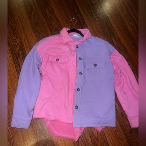 Boutique Women’s pink and purple jacket. Size medium. Oversized so can fit large